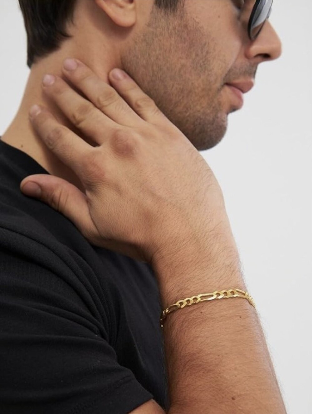 14K Gold Figaro Chain Bracelet 7.5 Inch - Picture 7 of 8
